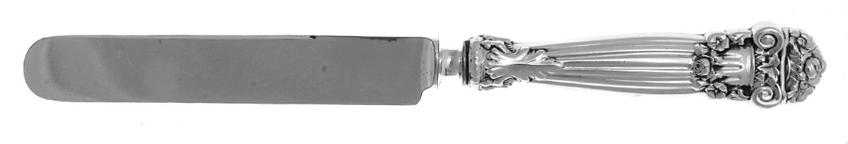 Georgian (Sterling, 1898, Old) Blunt Hollow Knife with Bolster by Towle Silver-1