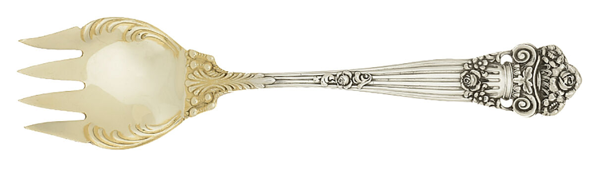 Georgian (Sterling, 1898, Old) Large Individual Terrapin Fork by Towle Silver-1