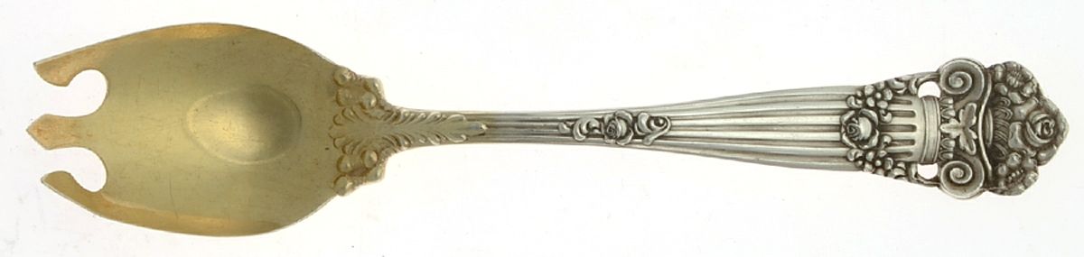 Georgian (Sterling, 1898, Old) Ice Cream Fork Design Back by Towle Silver-1
