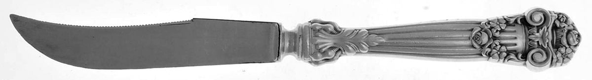 Georgian (Sterling, 1898, Old) Individual Fruit Knife with Silverplate Blade by Towle Silver-1