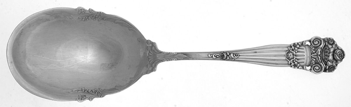 Georgian (Sterling, 1898, Old) Solid Salad Serving Spoon by Towle Silver-1