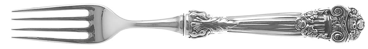 Georgian (Sterling, 1898, Old) Hollow Handle Youth Fork by Towle Silver-1