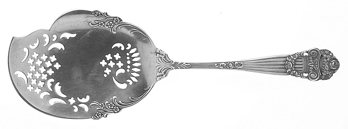 Georgian (Sterling, 1898, Old) Pierced Fried Oyster Server by Towle Silver-1