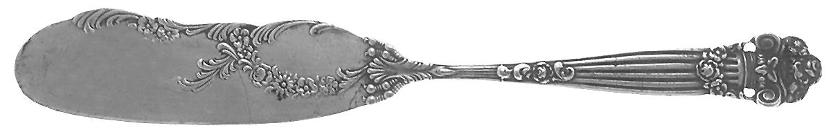 Georgian (Sterling, 1898, Old) Flat Handle Butter Spreader by Towle Silver-1