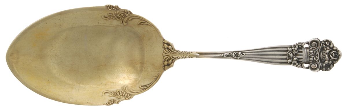Georgian (Sterling, 1898, Old) Solid Pudding Spoon by Towle Silver-1