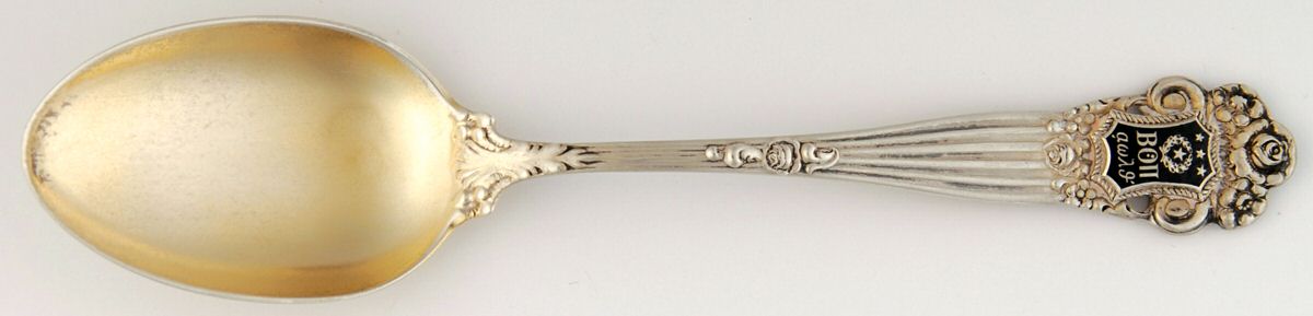 Georgian (Sterling, 1898, Old) Enameled Demitasse Spoon by Towle Silver-1