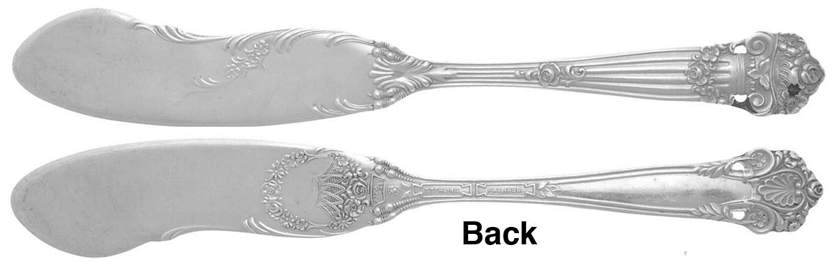 Georgian (Sterling, 1898, Old) Flat Handle Butter Spreader by Towle Silver-1