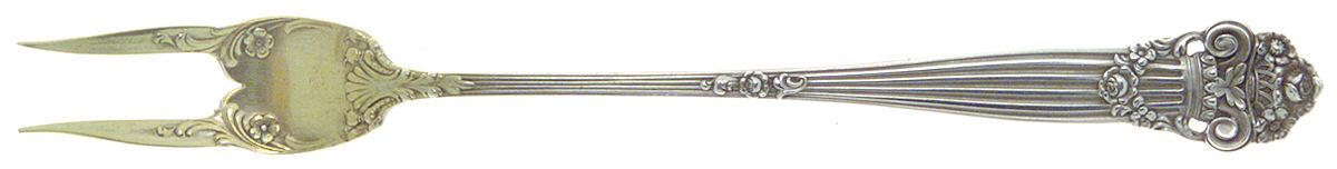Georgian (Sterling, 1898, Old) Short Handle Pickle/Olive Fork by Towle Silver-1