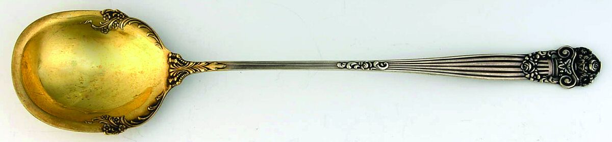 Georgian (Sterling, 1898, Old) Large Lettuce Serving Spoon by Towle Silver-1