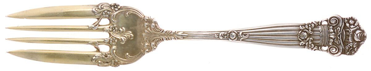 Georgian (Sterling, 1898, Old) Individual Salad Fork by Towle Silver-1