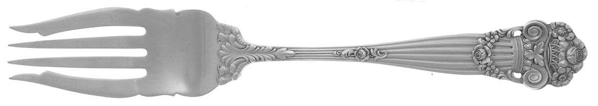 Georgian (Sterling, 1898, Old) Individual Solid Fish Fork by Towle Silver-1