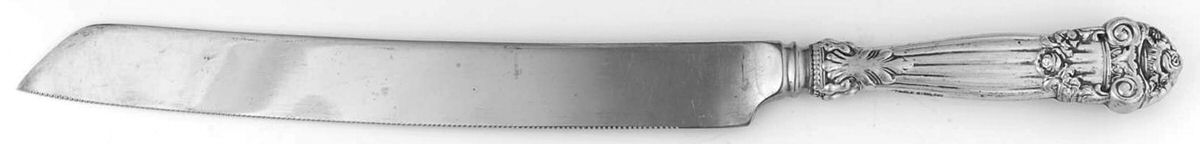 Georgian (Sterling, 1898, Old) Cake Slicer with Stainless Blade by Towle Silver-1