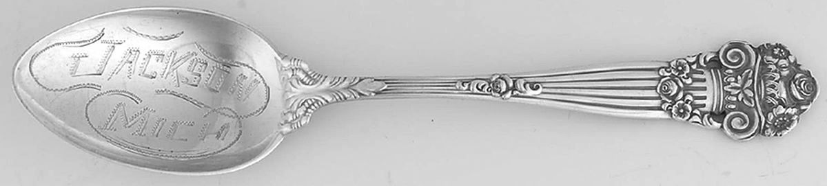 Georgian (Sterling, 1898, Old) Souvenir Spoon (Teaspoon) by Towle Silver-1