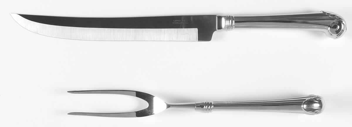 George Washington (Stainless, Cutlery) Large 2-Piece Roast Carving Set w/Stainless Blade by Towle Silver-1