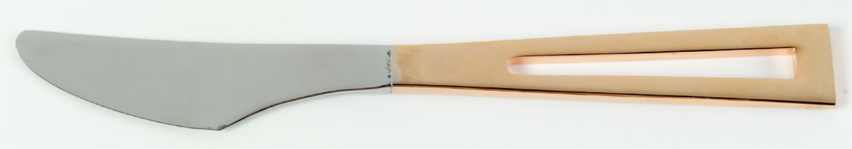 Gold Aperto (Gold Electroplate) Modern Solid Knife by Towle Silver-1