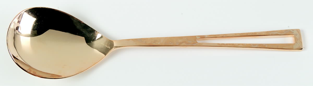 Gold Aperto (Gold Electroplate) Tablespoon (Serving Spoon) by Towle Silver-1
