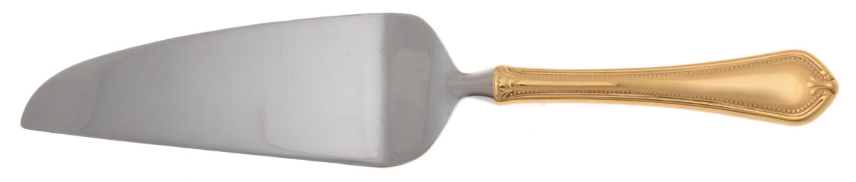 Gold Alencon (Gold Electroplate) Pie and Cake Server with Stainless Blade HC by Towle Silver-1