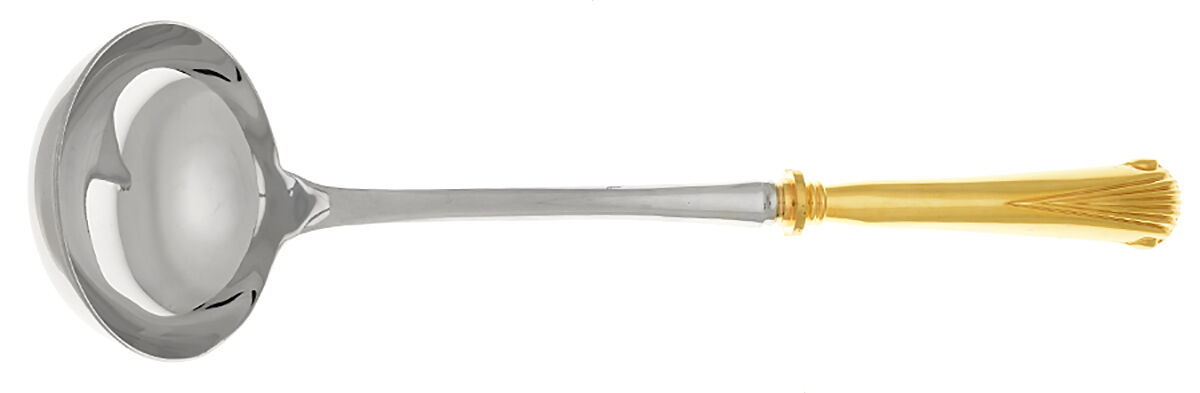 Gold Aristocrat (Gold Electroplate) Soup Ladle with Stainless Bowl HC by Towle Silver-1
