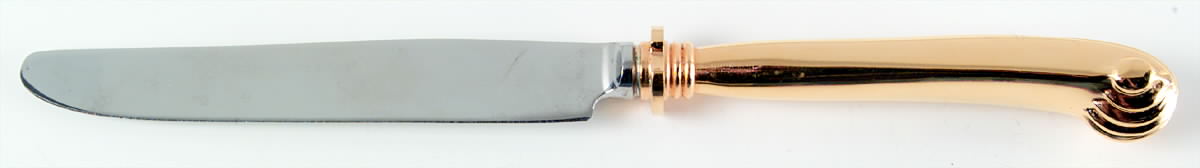 Gold Aristocrat (Gold Electroplate) New French Hollow Pistol Knife by Towle Silver-1