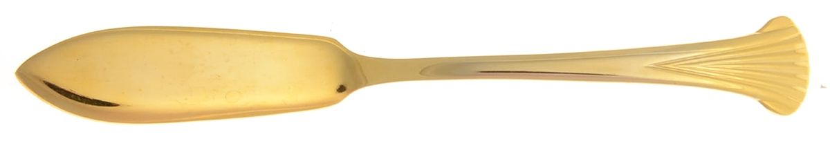 Gold Aristocrat (Gold Electroplate) Flat Handle Butter Spreader by Towle Silver-1