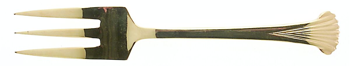 Gold Aristocrat (Gold Electroplate) Dessert Fork by Towle Silver-1