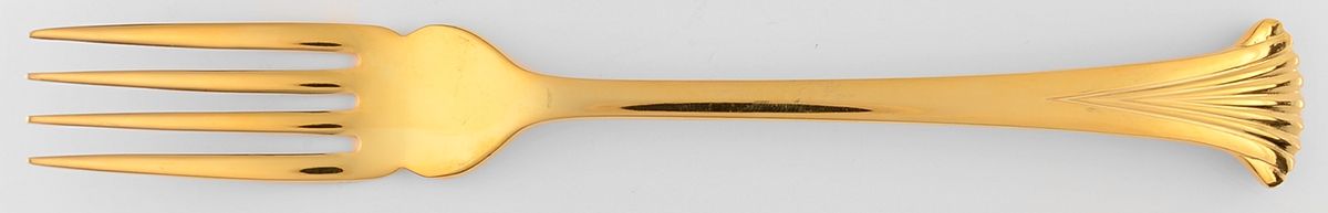 Gold Aristocrat (Gold Electroplate) Individual Solid Fish Fork by Towle Silver-1