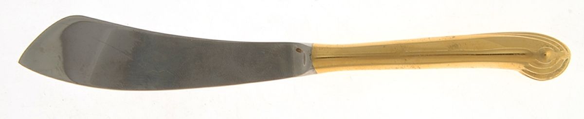 Gold Aristocrat (Gold Electroplate) Hollow Handle Master Butter Knife by Towle Silver-1