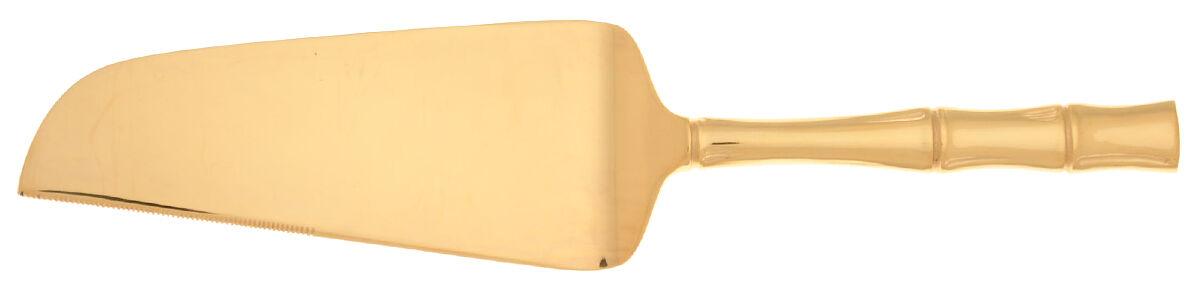 Gold Bamboo (Gold Electroplate) Pie and Cake Server, Solid Piece by Towle Silver-1