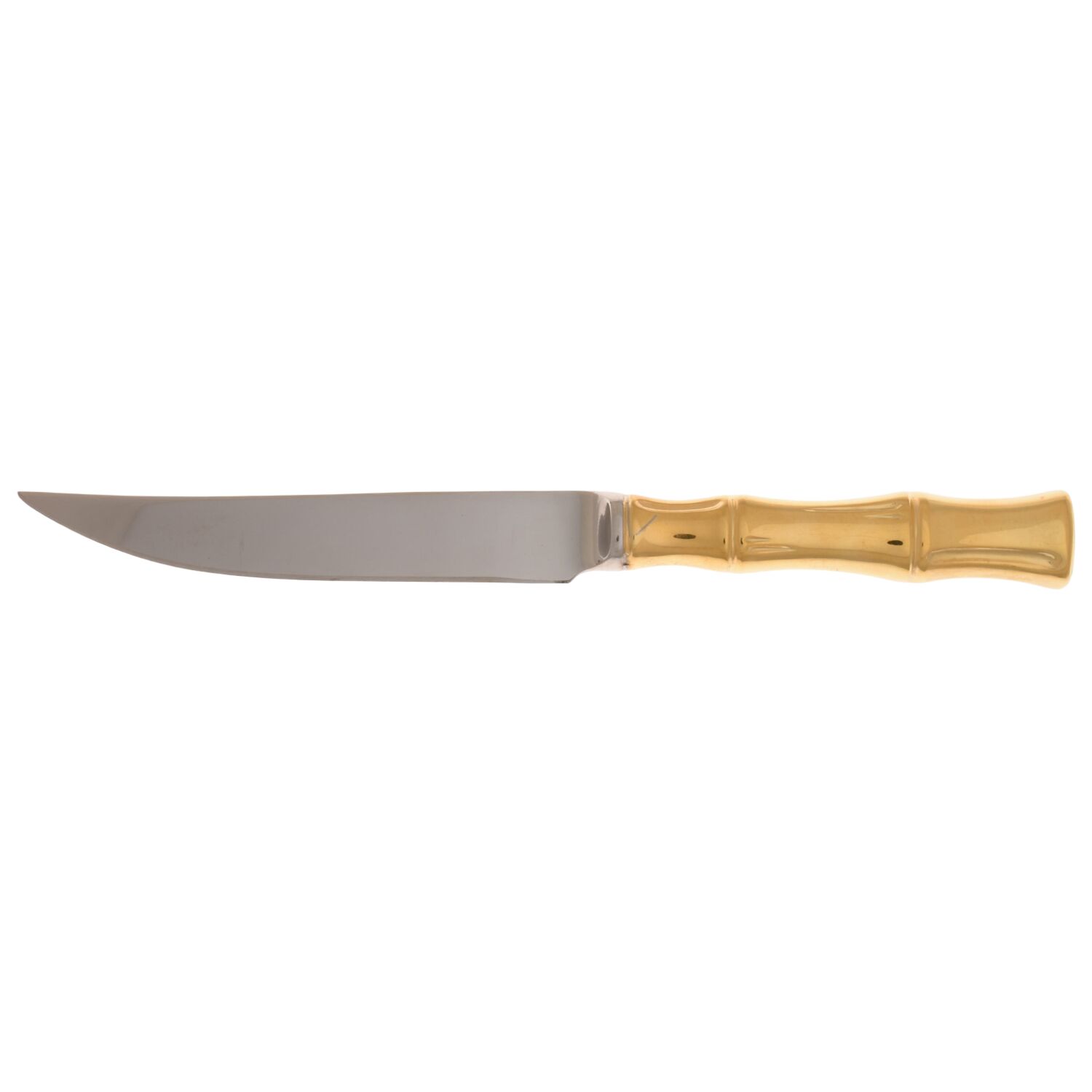 Gold Bamboo (Gold Electroplate) Steak Knife Individual Hollow, No Serrate HC by Towle Silver-1