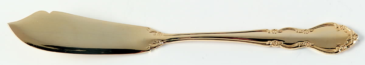 Golden Baroness (Gold Electroplate) Flat Handle Master Butter Knife by Towle Silver-1