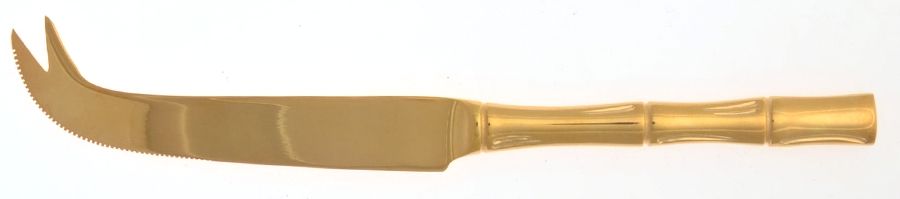 Gold Cane (Gold Electroplate) Solid Serving Cheese Knife by Towle Silver-1