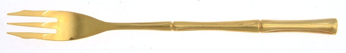 Gold Cane (Gold Electroplate) Cocktail/Seafood Fork by Towle Silver-1
