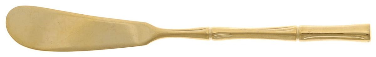 Gold Cane (Gold Electroplate) Flat Handle Butter Spreader by Towle Silver-1