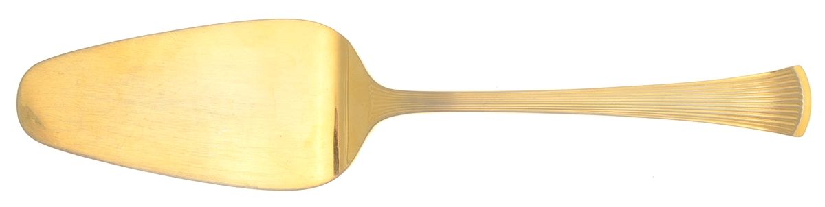 Golden Christy (Gold Electroplate) Solid Pie Server by Towle Silver-1