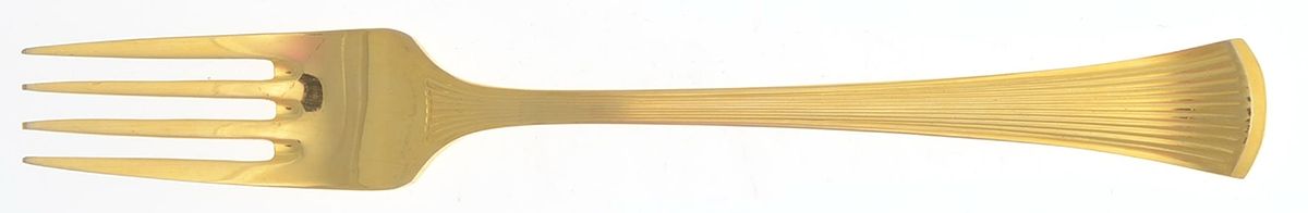 Golden Christy (Gold Electroplate) Fork by Towle Silver-1