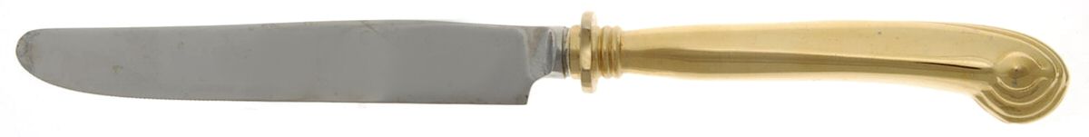 Gold Churchill (Gold Electroplate) New French Hollow Pistol Knife by Towle Silver-1
