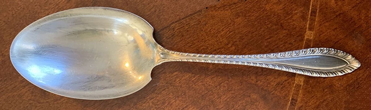 Godroon (Sterling, 1907) Small Solid Berry/Casserole Spoon by Towle Silver-1