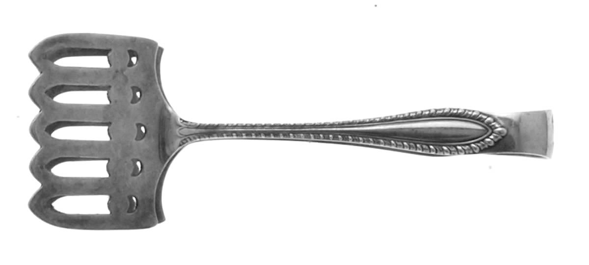 Godroon (Sterling, 1907) Large Solid Sandwich Tongs by Towle Silver-1