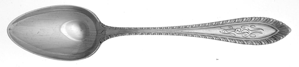 Godroon (Sterling, 1907) Monogram Teaspoon by Towle Silver-1