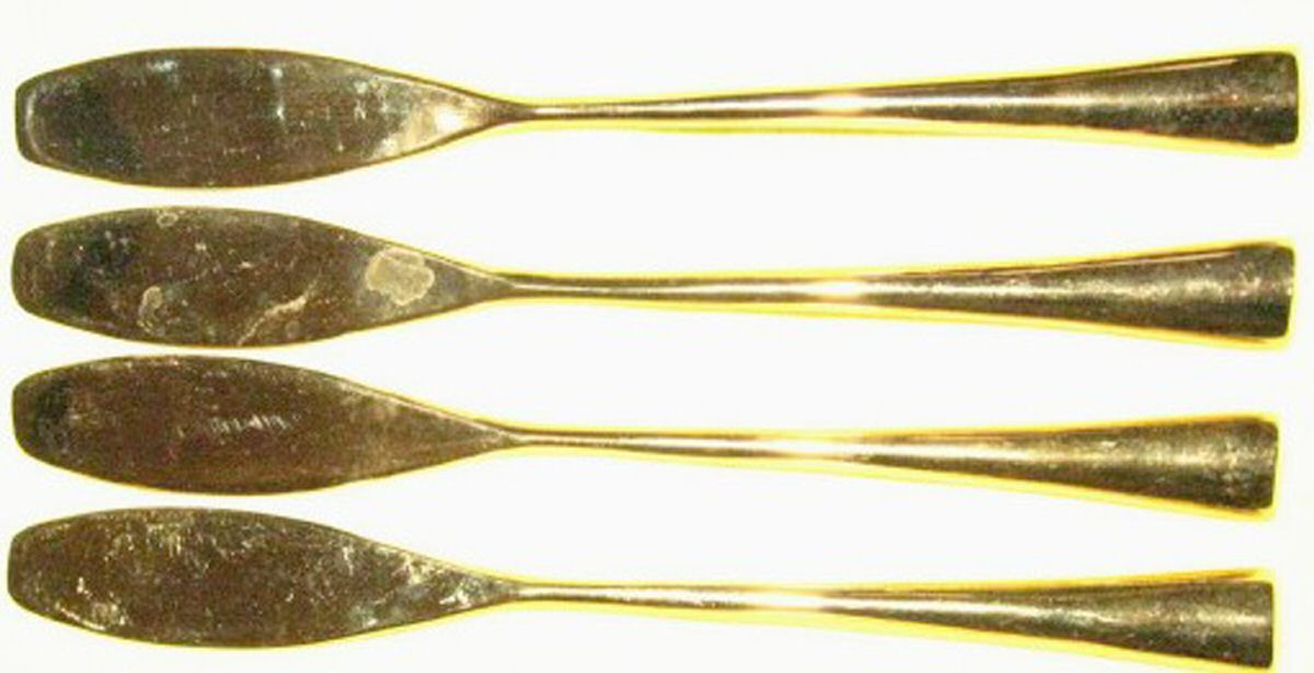 Gold Destiny (Gold Electroplate) Flat Handle Butter Spreader by Towle Silver-1