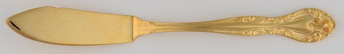 Gold Dynasty (Gold Electroplate) Flat Handle Master Butter Knife by Towle Silver-1