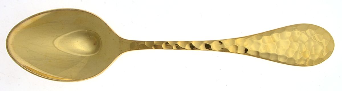 Gold Hammer (Gold Electroplate) Place/Oval Soup Spoon by Towle Silver-1