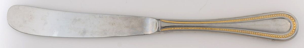 Gold Manchester (Stainless-Gold Accent) Modern Hollow Knife by Towle Silver-1