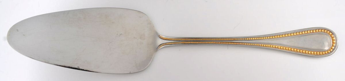 Gold Manchester (Stainless-Gold Accent) All Stainless Pie Server by Towle Silver-1