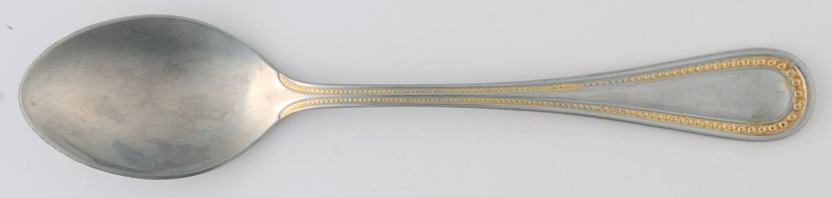 Gold Manchester (Stainless-Gold Accent) Teaspoon by Towle Silver-1