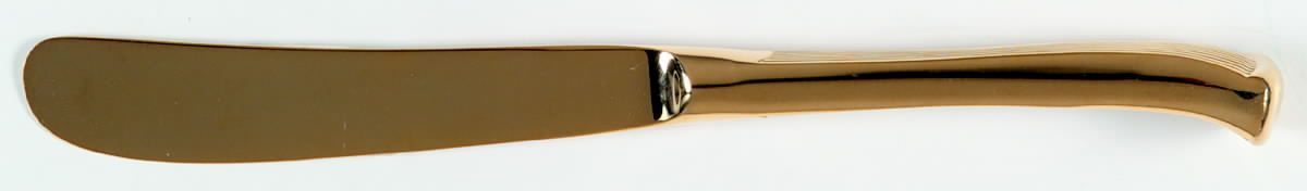 Gold Peacock (Gold Electroplate) Butter Spreader Hollow Hdl-Paddle/Stainless Blade by Towle Silver-1