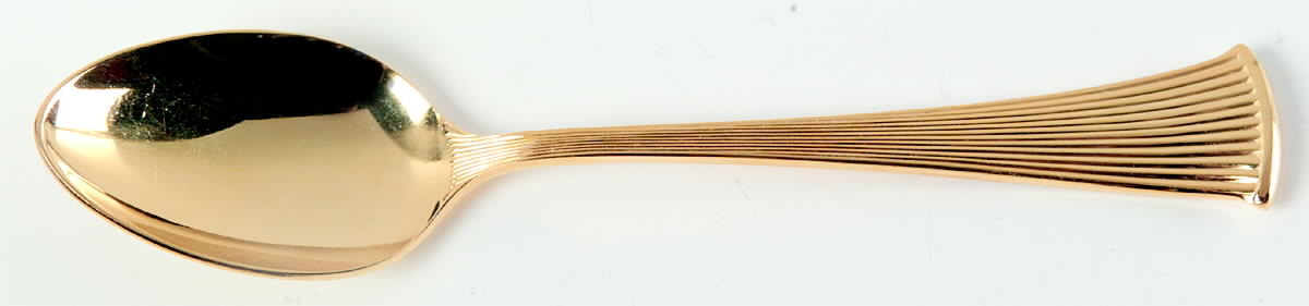 Gold Peacock (Gold Electroplate) Place/Oval Soup Spoon by Towle Silver-1