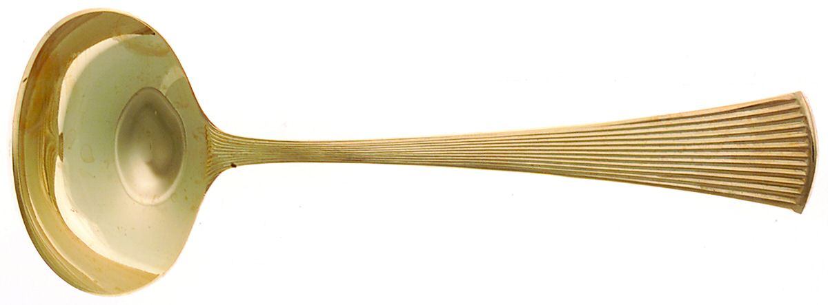 Gold Peacock (Gold Electroplate) Solid Gravy Ladle by Towle Silver-1