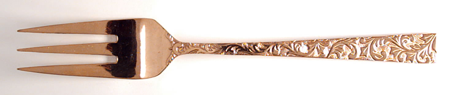 Golden Paisley (Gold Electroplate) Individual Salad Fork by Towle Silver-1