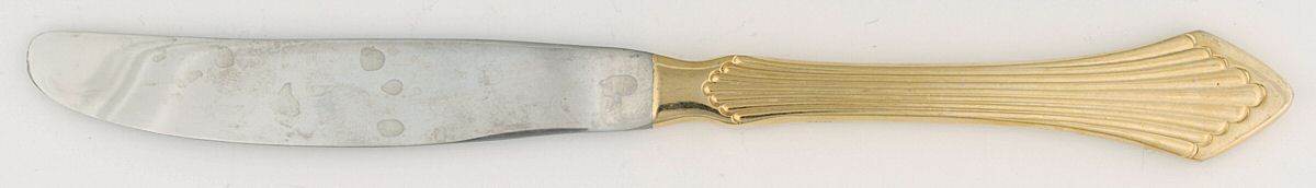 Golden Primavera (Gold Electroplate) Modern Solid Knife by Towle Silver-1